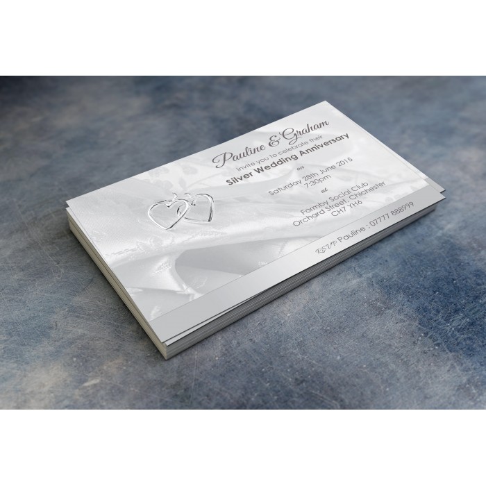 25th Wedding Invitations & Envelopes - Design No 4