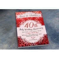 40th Wedding Invitations & Envelopes - Design No 5