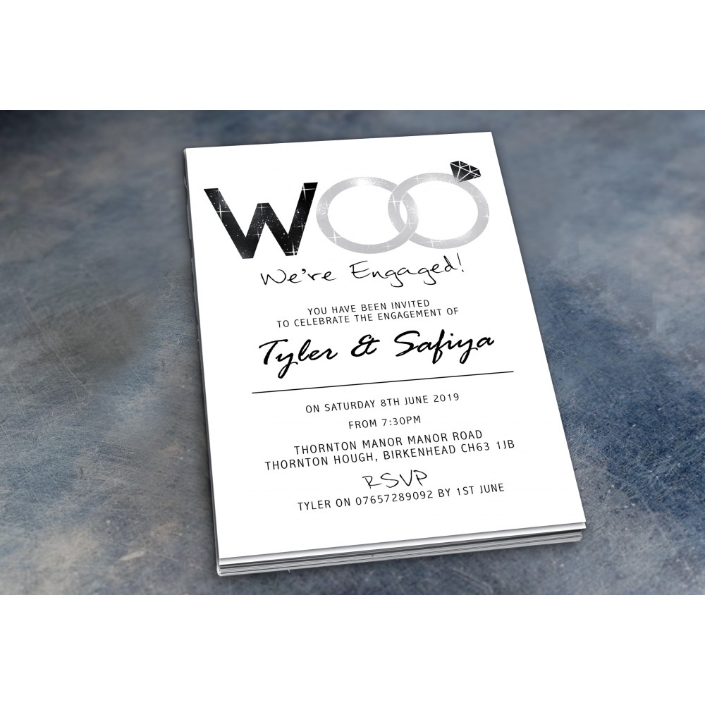 Engagement Party Invitations & Envelopes - Woo!