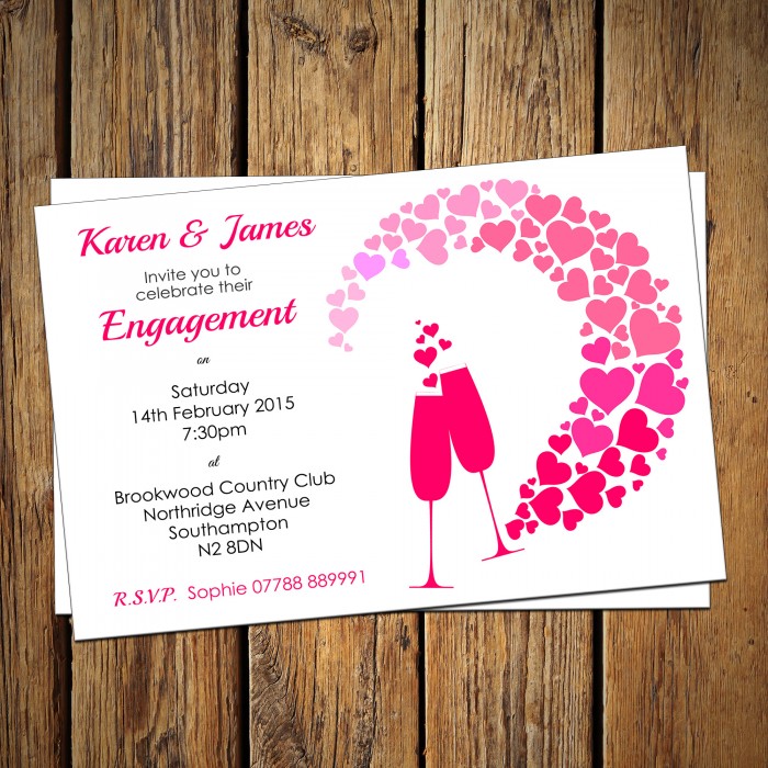 Engagement Party Invitations & Envelopes Butterflies