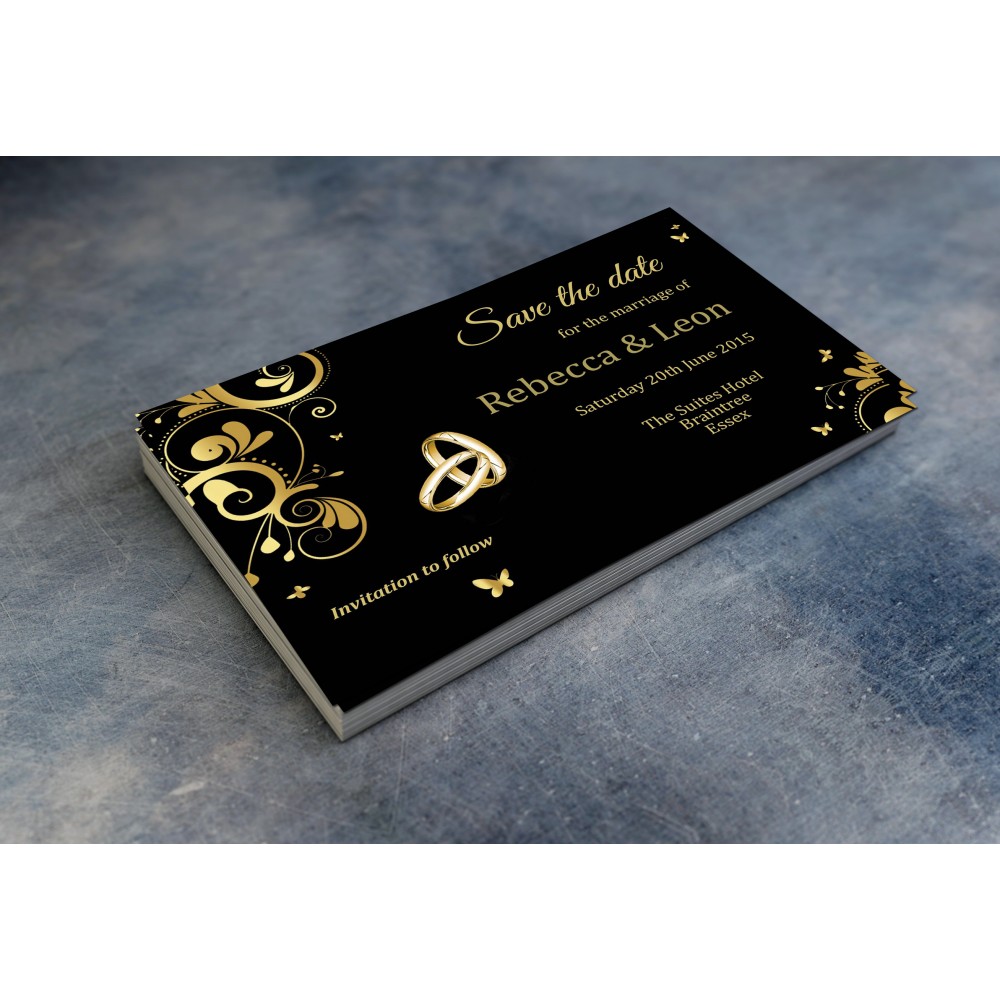 Wedding Save the Date & Envelopes - Design No 14