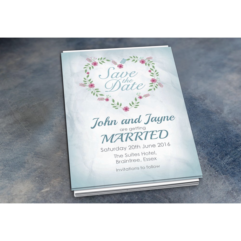 Wedding Save the Date & Envelopes - Design No 18