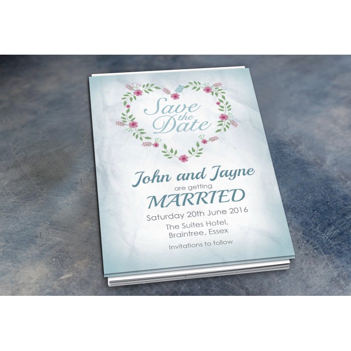 Wedding Save the Date & Envelopes - Design No 18 Wedding Save the Date & Envelopes - Design No 18