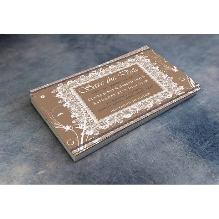 Wedding Save the Date & Envelopes - Design No 25 Wedding Save the Date & Envelopes - Design No 25