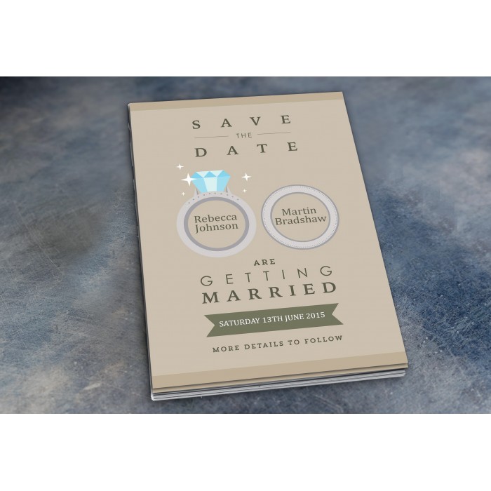 Wedding Save the Date & Envelopes - Design No 5 Wedding Save the Date & Envelopes - Design No 5