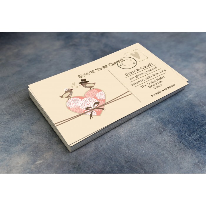 Wedding Save the Date & Envelopes - Design No 6 Wedding Save the Date & Envelopes - Design No 6