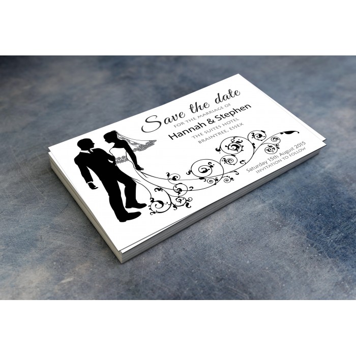 Wedding Save the Date & Envelopes - Design No 8