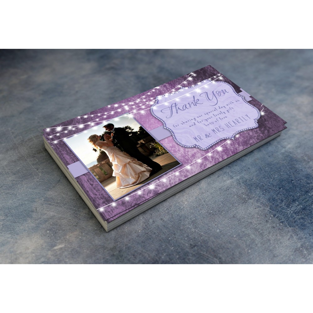 Wedding Thank You Cards & Envelopes - Lavender