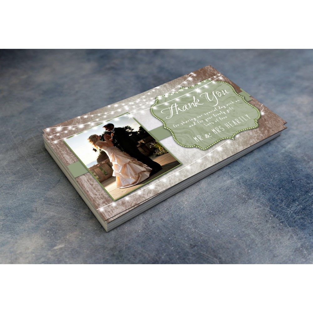 Wedding Thank You Cards & Envelopes - Greenery