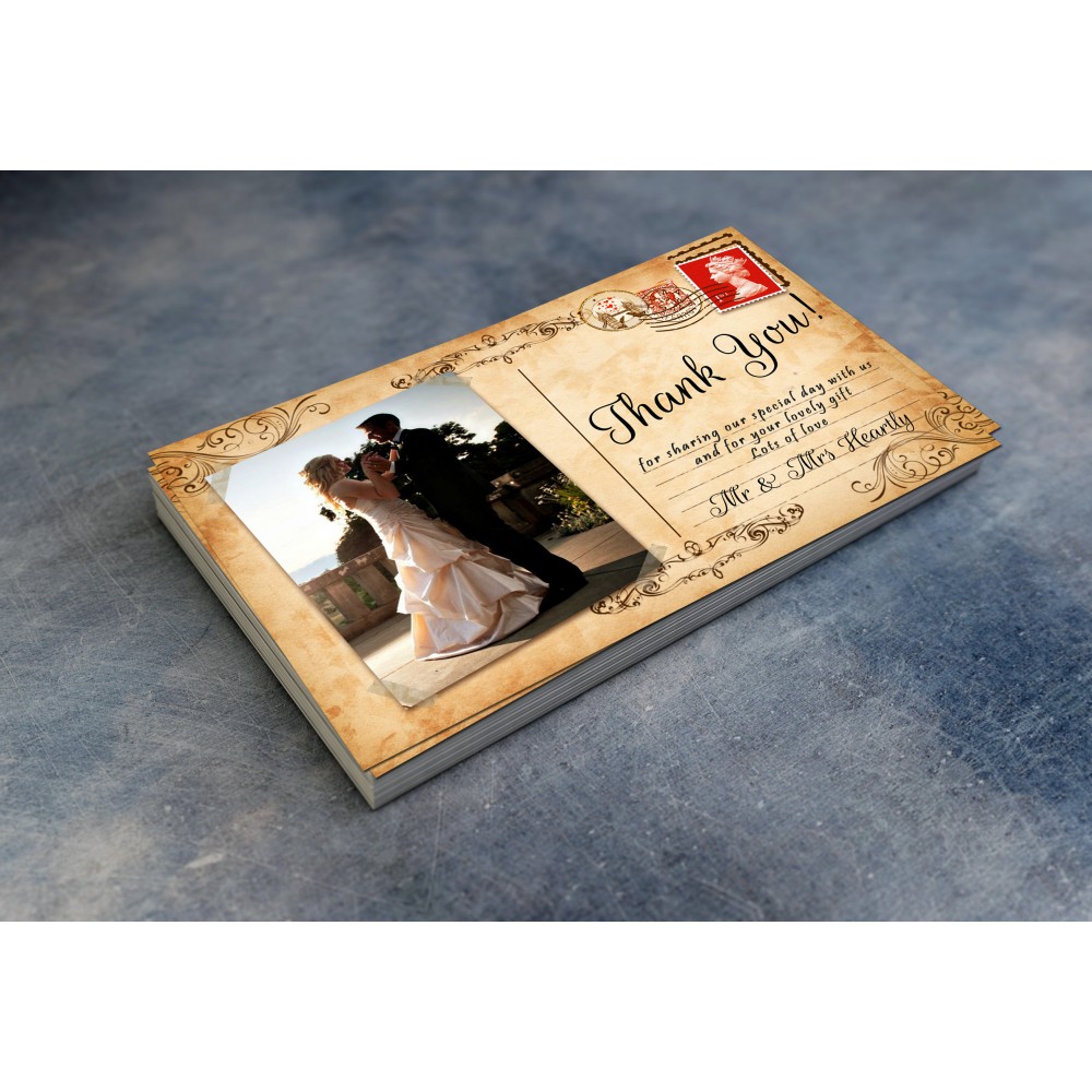 Wedding Thank You Cards & Envelopes - Design No 11