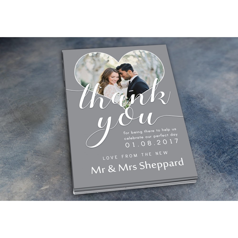 Wedding Thank You Cards & Envelopes - Design No 6