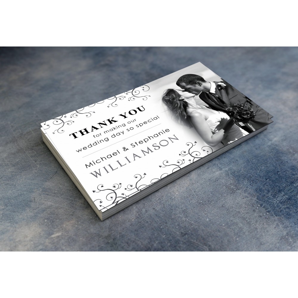 Wedding Thank You Cards & Envelopes - Design No 8